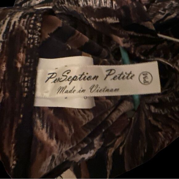 PerSeption Petite Tiger Print Midi A line Dress - Picture 2 of 2